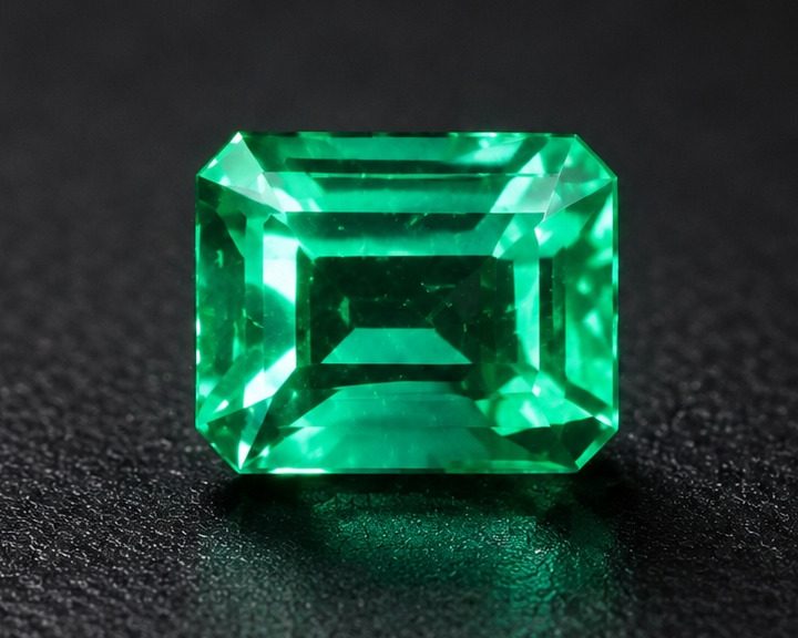 Émeraude 0,105 ct — émeraude sur fond sombre